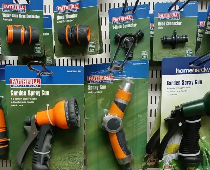 Garden hose accessories Selection of garden hose accessories